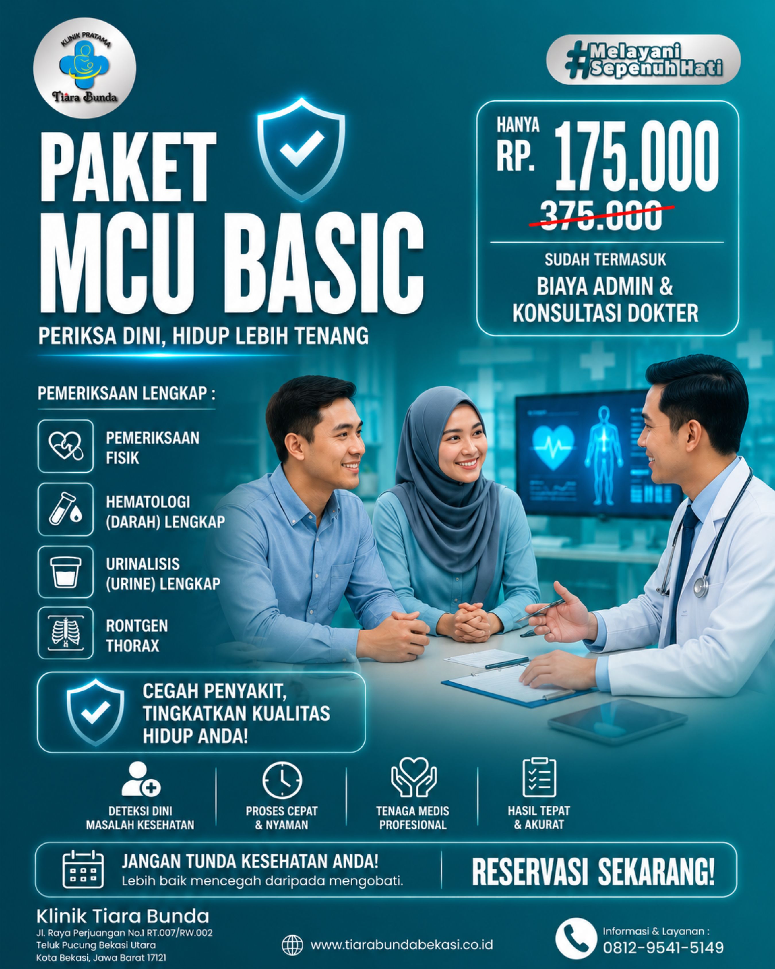 Paket MCU Basic Bekasi | Medical Check Up Klinik Tiara Bunda