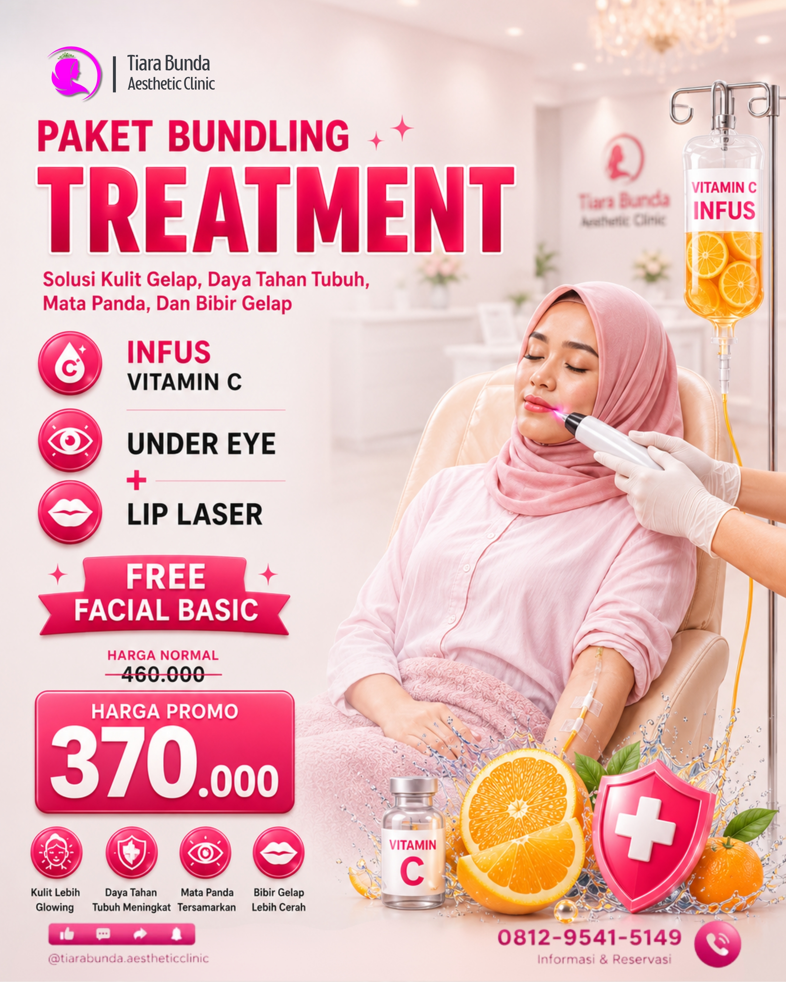 Bundling Treatment INFUS VIT. C + UNDER EYE + LIPS LASER
